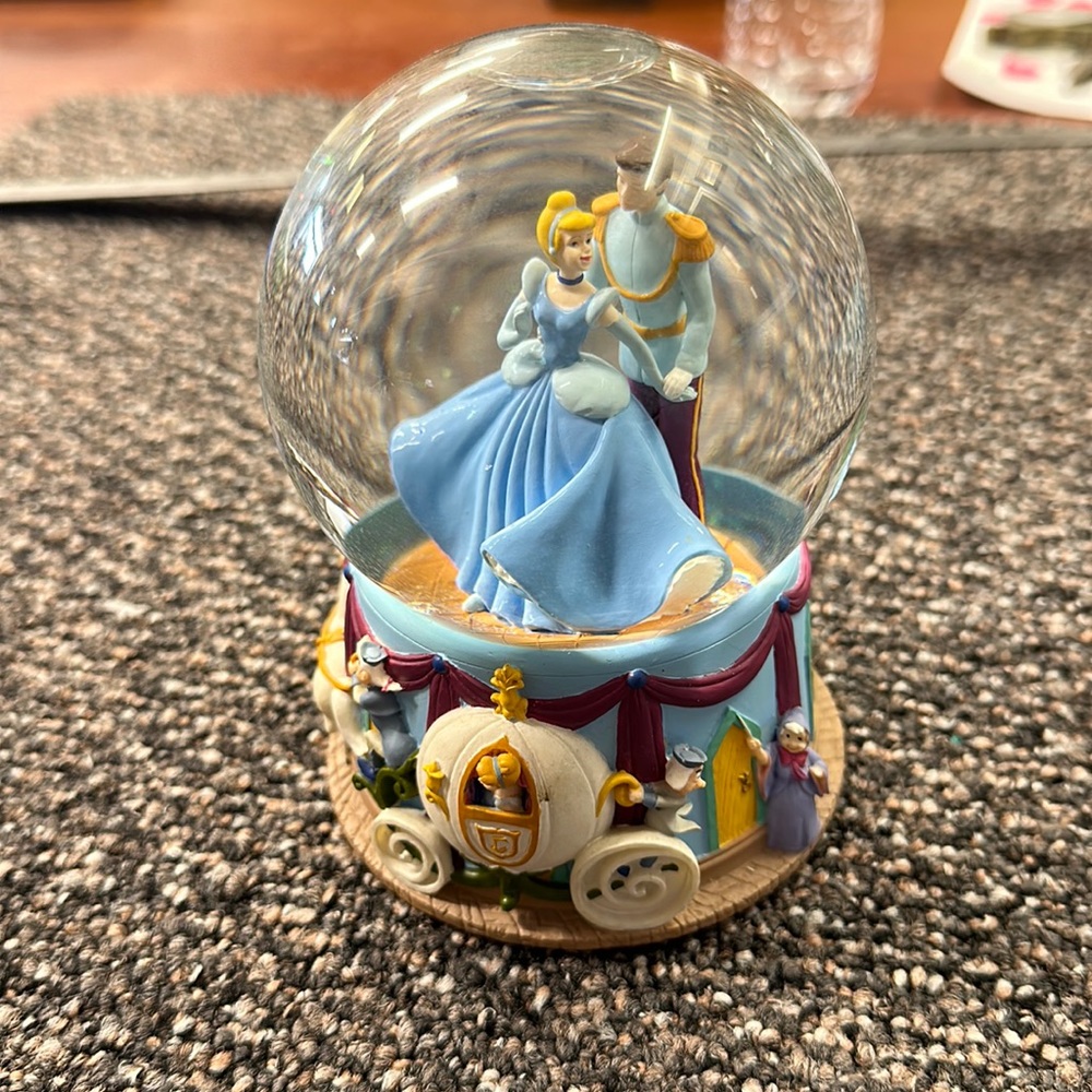 COPY - Disney Cinderella Musical Snow Water Globe by Enesco Collectible